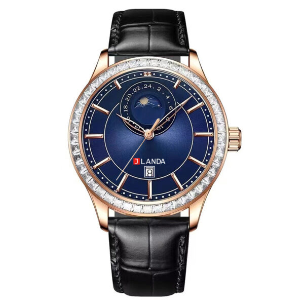 JRANDE Quartz watch J6514G for men Leather Strap 100 feet water resistant