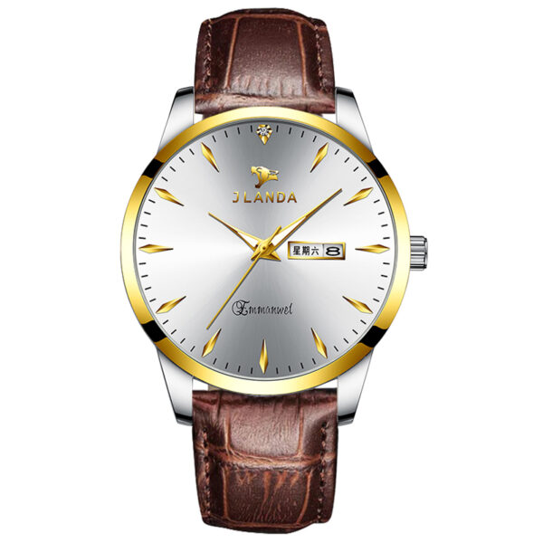 JRANDE Quartz watch J6703G for men Leather Strap 100 feet water resistant