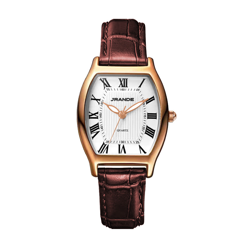 JRANDE Quartz watch J7645L for women Leather Strap 100 feet water resistant