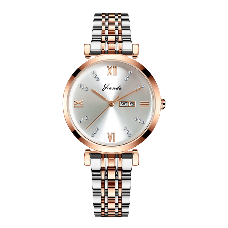 JRANDE Quartz watch H7140L for women stainless steel 100 feet water resistant